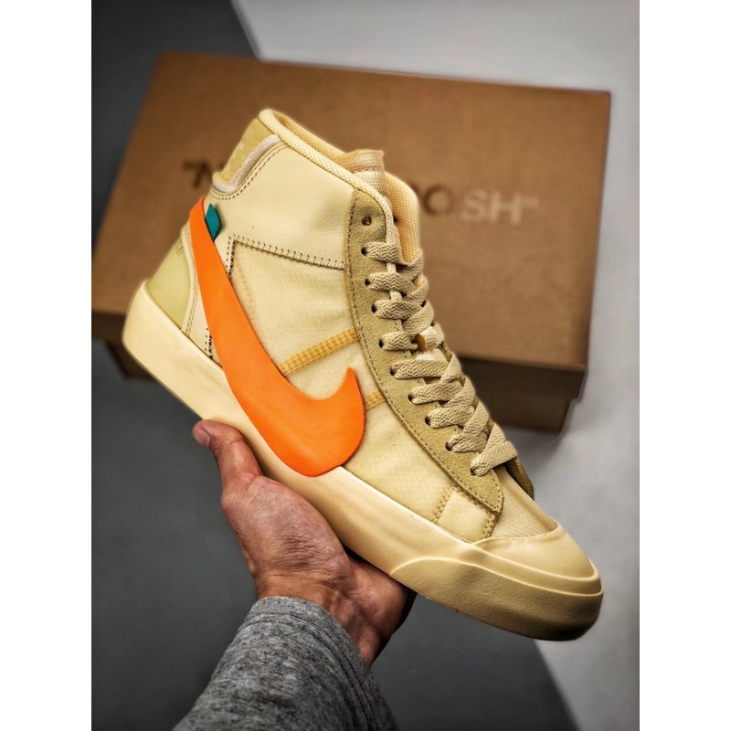 Off White X Nike Blazer Mid Grim Reaper High Casual Shoes Men And Women Shopee Philippines