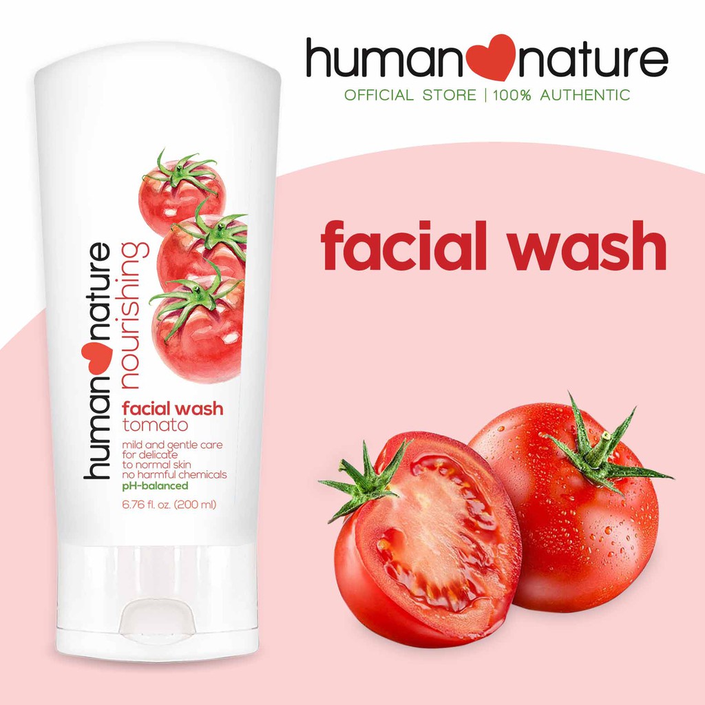 human nature tomato facial wash
