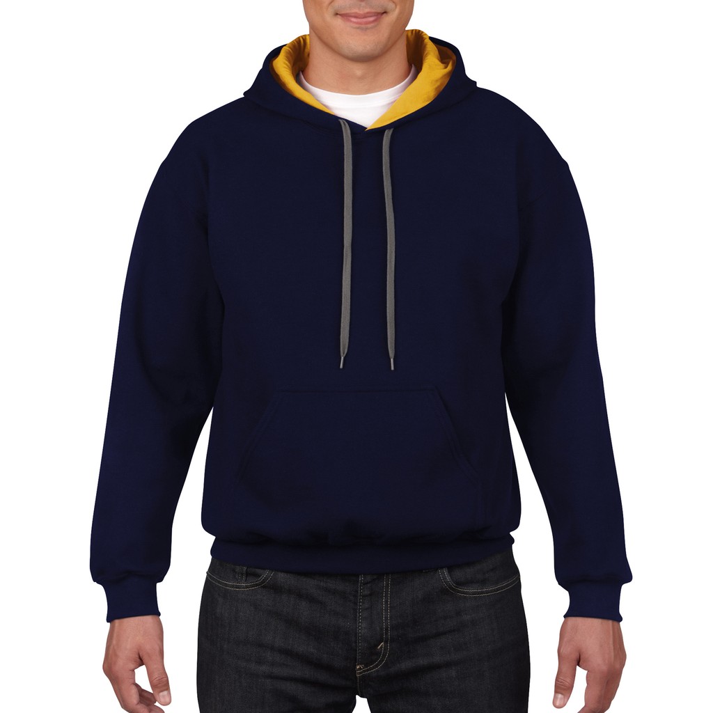 navy blue and gold hoodie