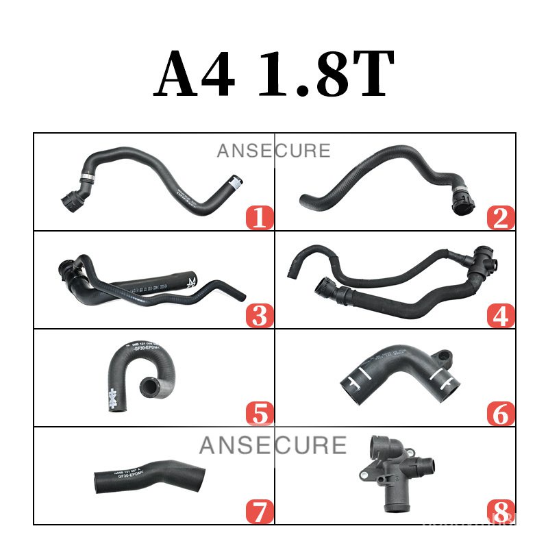 Radiator Coolant Water Hose Heater Core Cooling Pipe Flange For Audi A4 B6 B7 18 06b121132e 9663