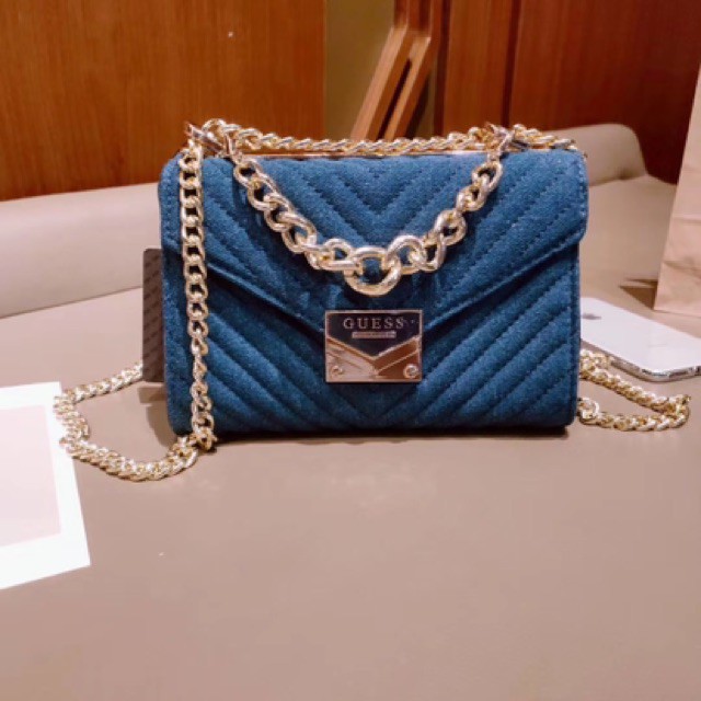 guess turquoise bag