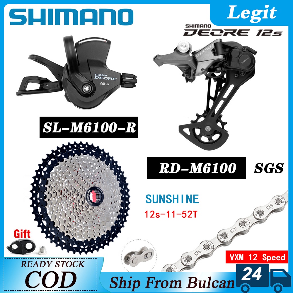 SHIMANO DEORE M6100 Groupset Mtb 1x12 Tốc Độ Đùi Đĩa 32T 170mm Líp 10-51T Củ