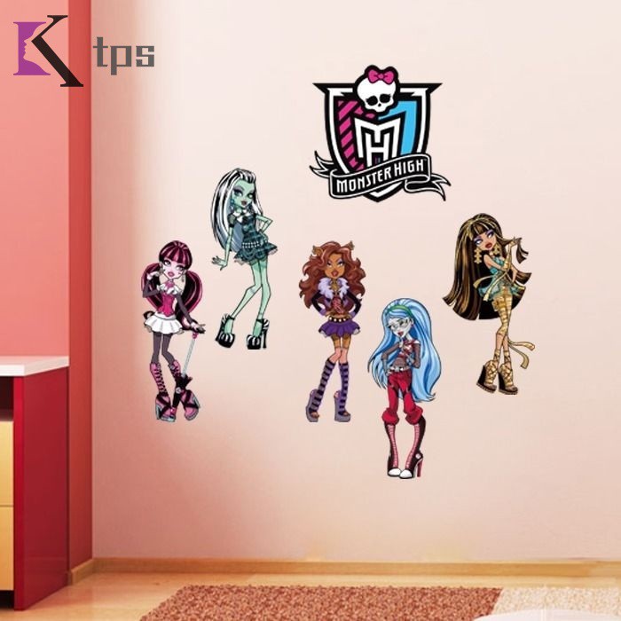 Monster High Cartoon Wall Sticker Mural Vinyl Decal Kids Room Decor For Girls Shopee Philippines