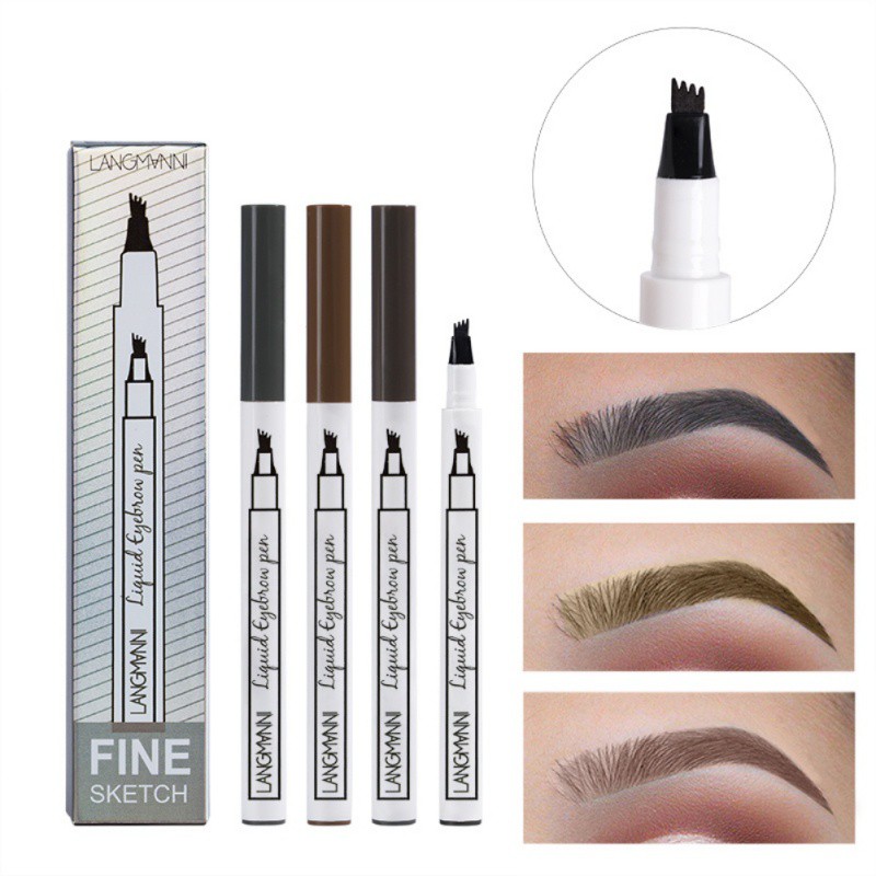 langmanni HOT Tattoo Eyebrow Pen With Four Tips | Shopee Philippines