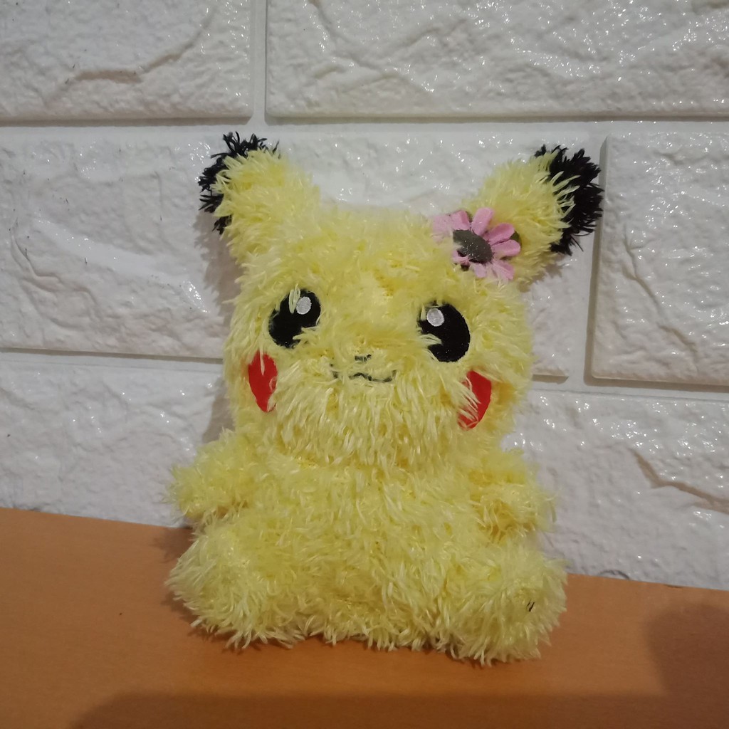 furry pikachu plush