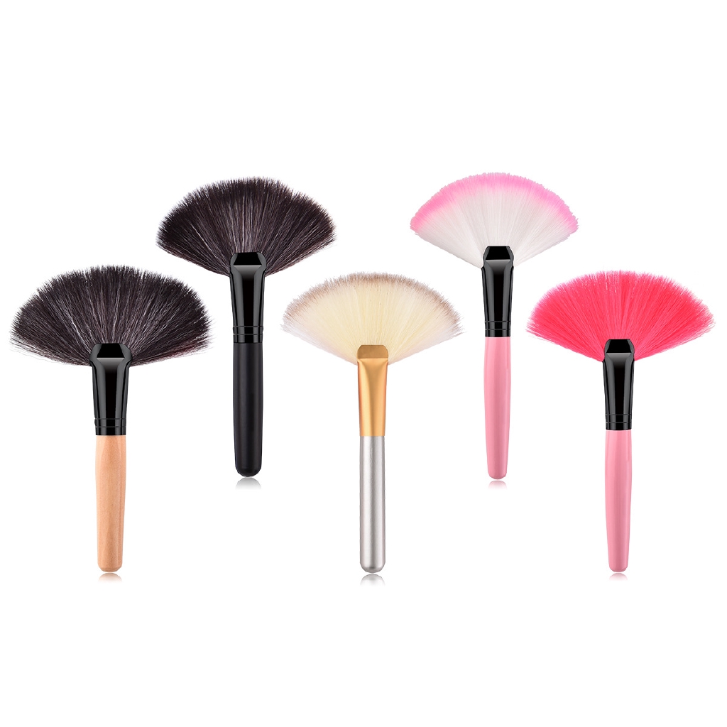 fan makeup brush