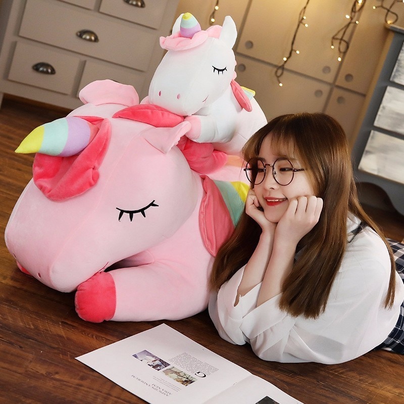 giant pink unicorn plush