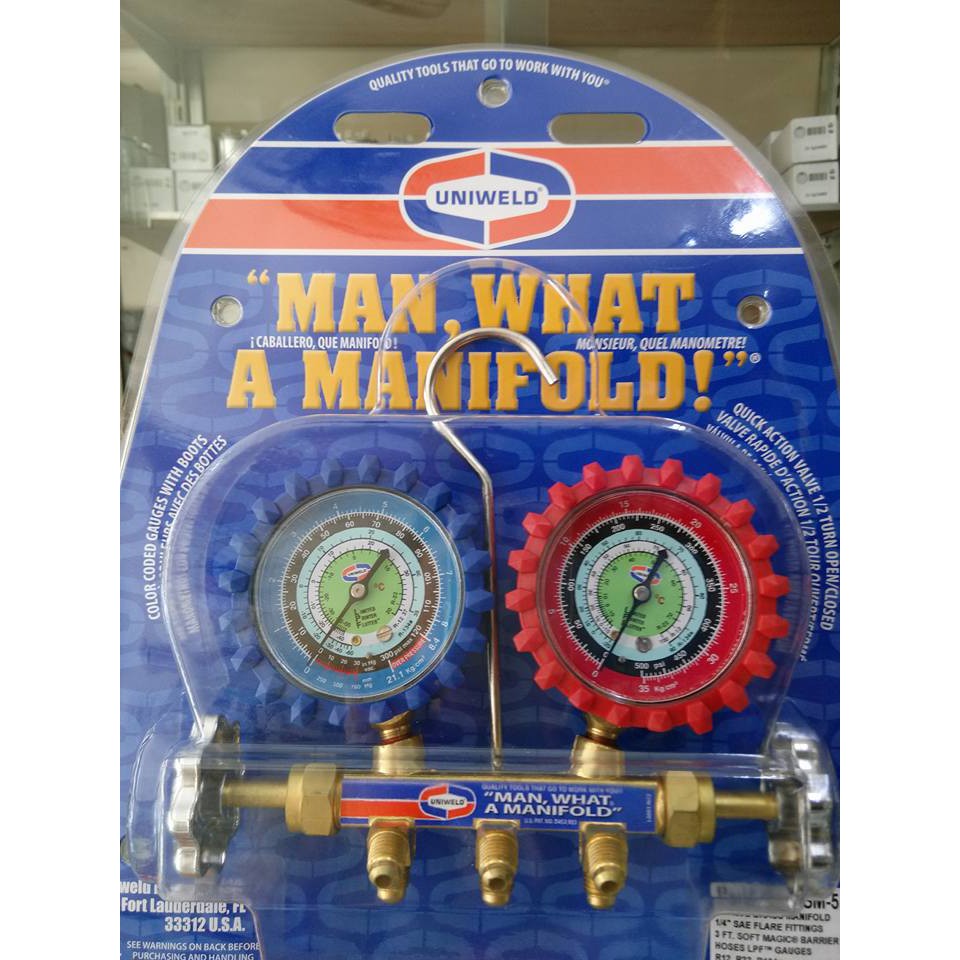 Manifold Gauge Uniweld for R12 R22 R134A Shopee Philippines