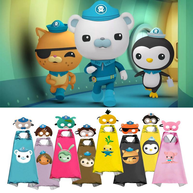 The Octonauts Costumes Cape with Mask for Kids Birthday Party Favor ...