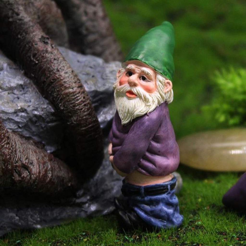 Miman Drunk Gnome Dwarf Resin Statue Lawn Patio Ornament Garden ...