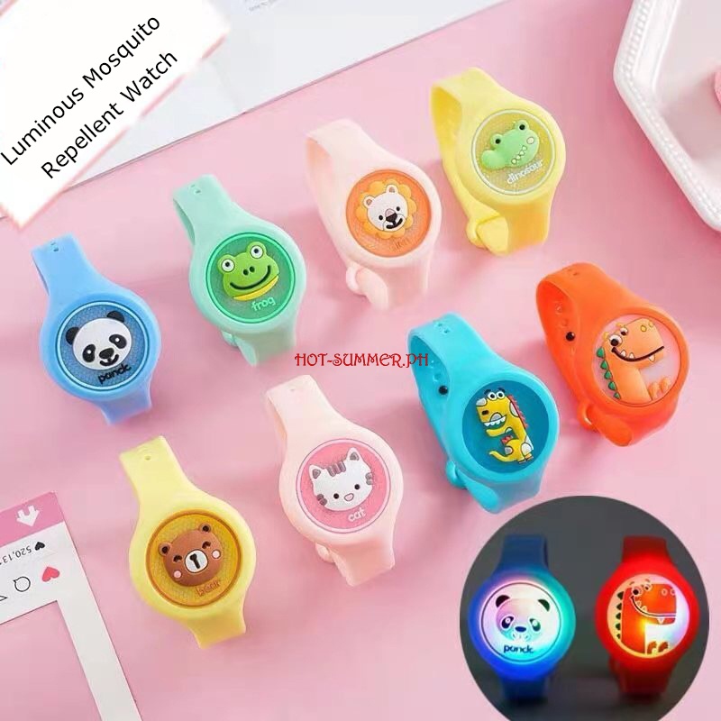 Baby Shining Mosquito Repellent Waterproof Watch Baby Mosquito Repellent Cartoon Watch