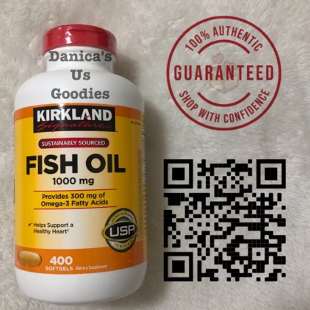 Kirkland Fish Oil (1000mg) 400 SOFTGELS Shopee Philippines