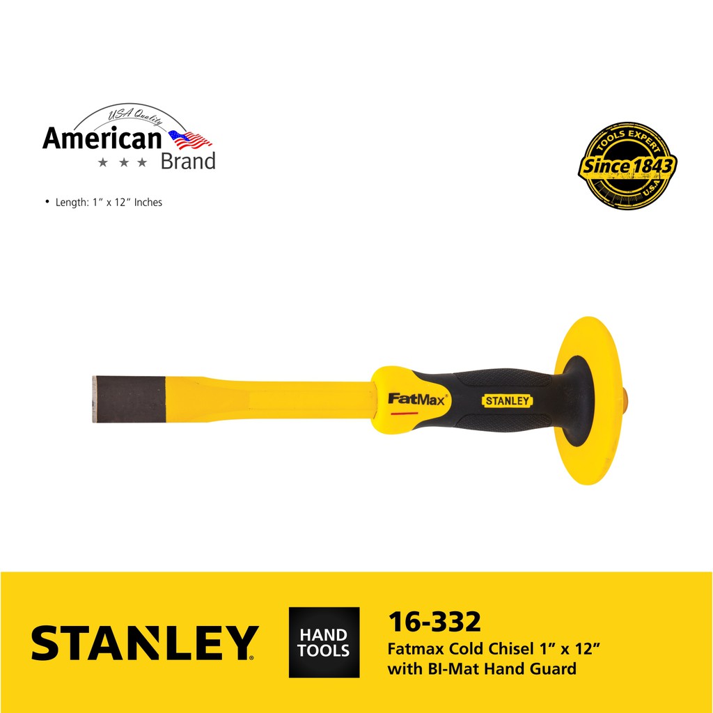 Stanley 16-332 FatMax Cold Chisel with Bi-Material Hand Guard