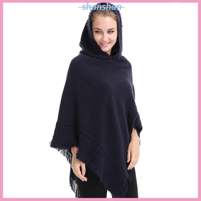 poncho sweater with hood