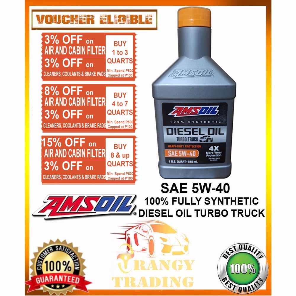 AMSOIL SAE 5W40 Fluly Synthetic Diesel Oil ( Turbo Truck ) ( 5W40