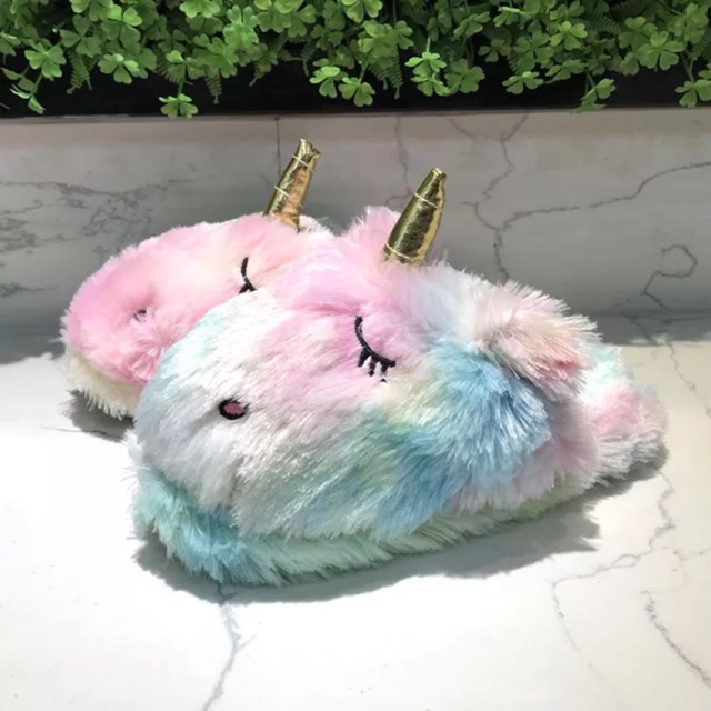 unicorn bedroom slippers