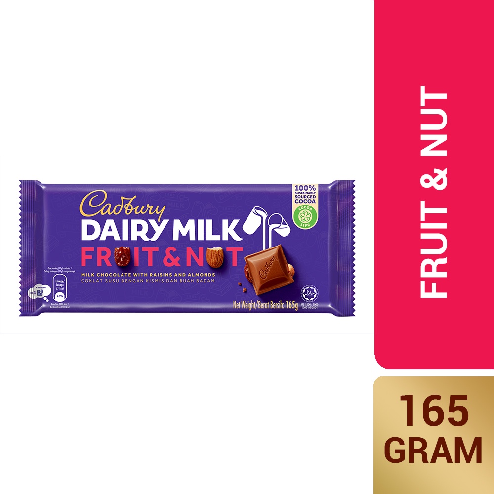 Cadbury Dairy Milk Fruit and Nut 160g Shopee Philippines
