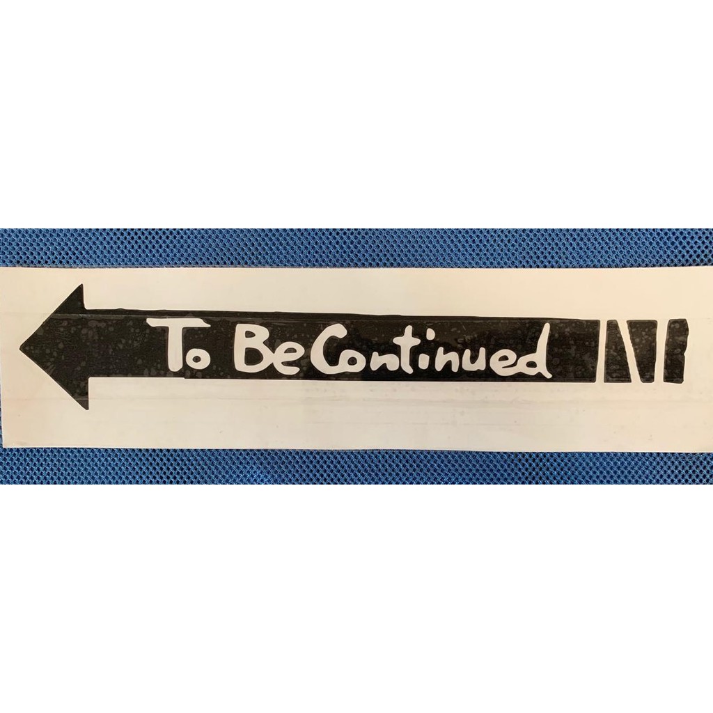 Jojo Bizarre Adventure To Be Continued Cutting Sticker Shopee Philippines