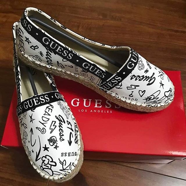 guess olivia logo espadrilles