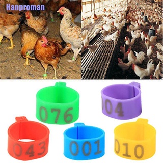 【New】Hm✿ 100X 16Mm Clip On Leg Band Rings For Chickens Ducks Hens Poultry Large Fowl