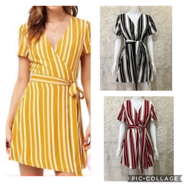 wrap around dress shopee