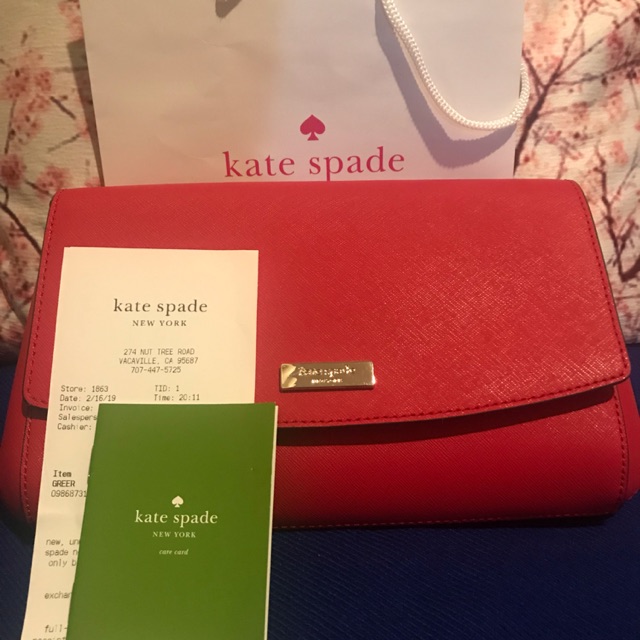 Authentic Kate Spade Laurel 2 Way Sling Bag in Hot Chili | Shopee  Philippines