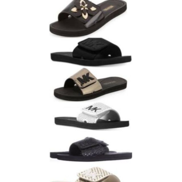 michael kors slides silver