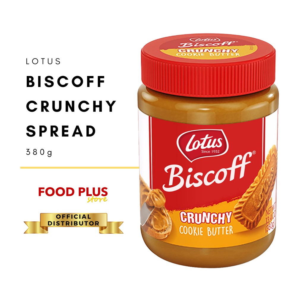 Lotus Biscoff Crunchy Speculoos Cookie Butter Spread (380g) Shopee