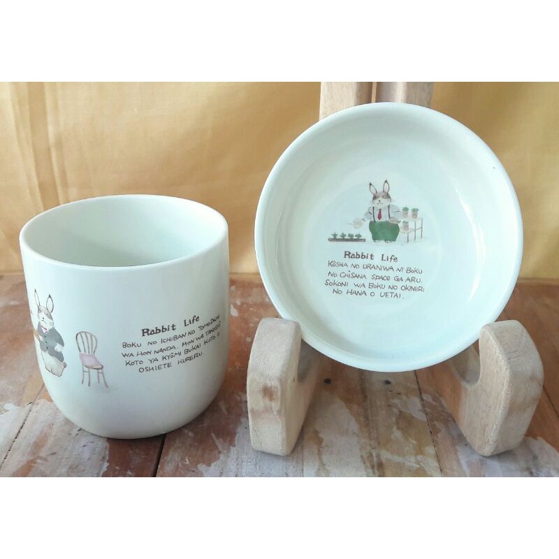 Rare Vintage Rabbit Life Limited Collection Bowl And Large Cup By Ivory House Microwave Safe Shopee Philippines