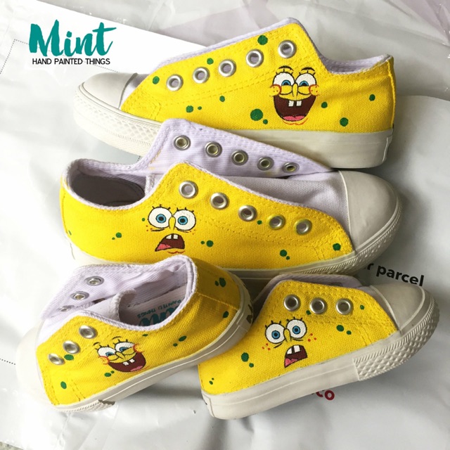 spongebob painted shoes