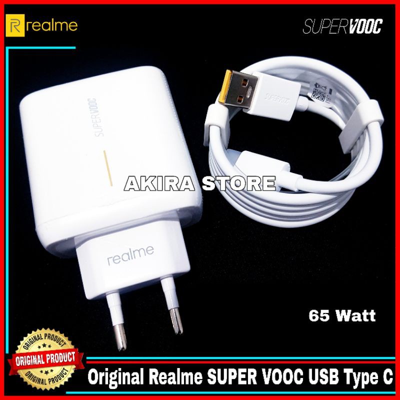 Original 65W Super Vooc Charger With Original SuperVooc USB Type-C ...