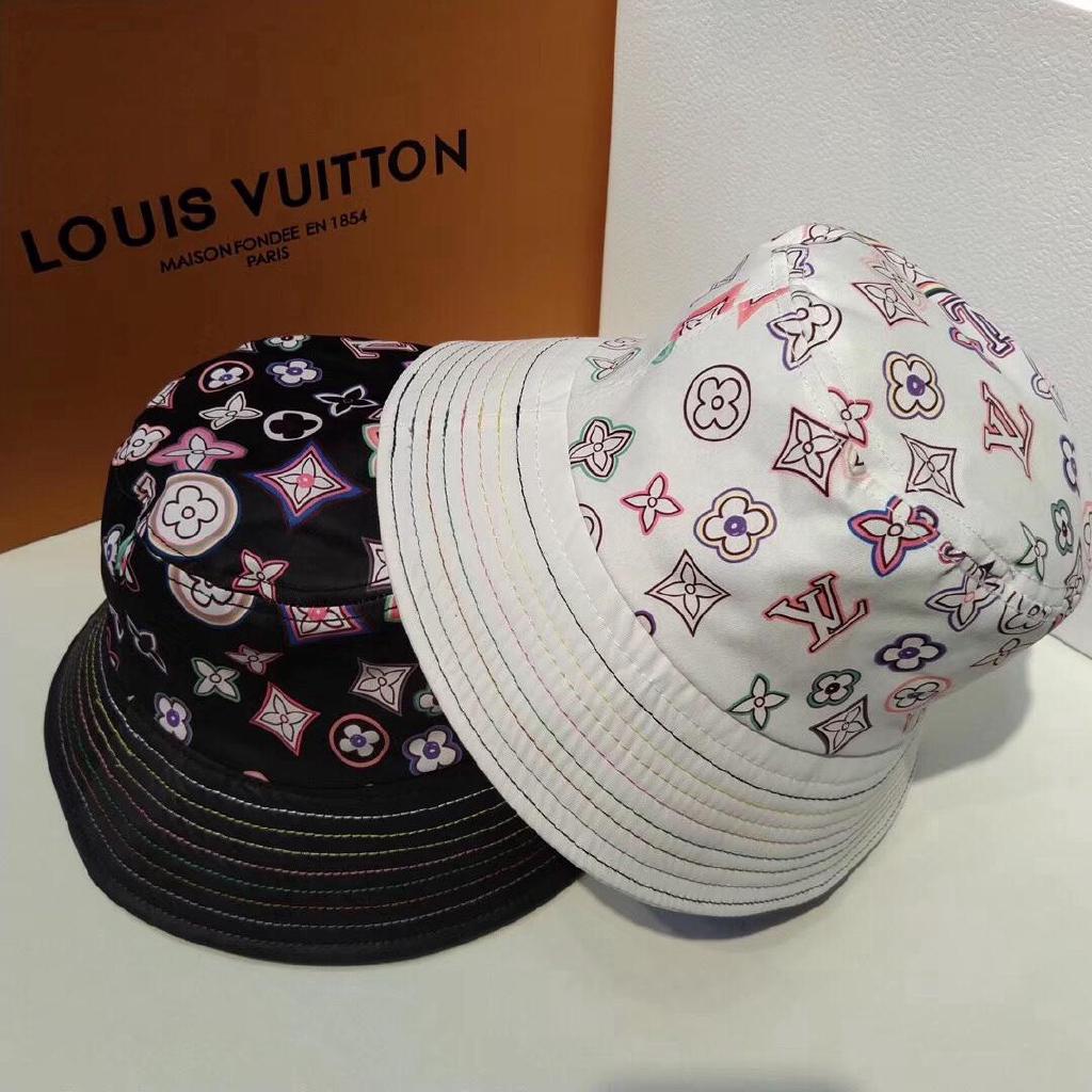 LOUIS VUITTON Bucket Hat Men Women Cap Black White Hat | Shopee Philippines