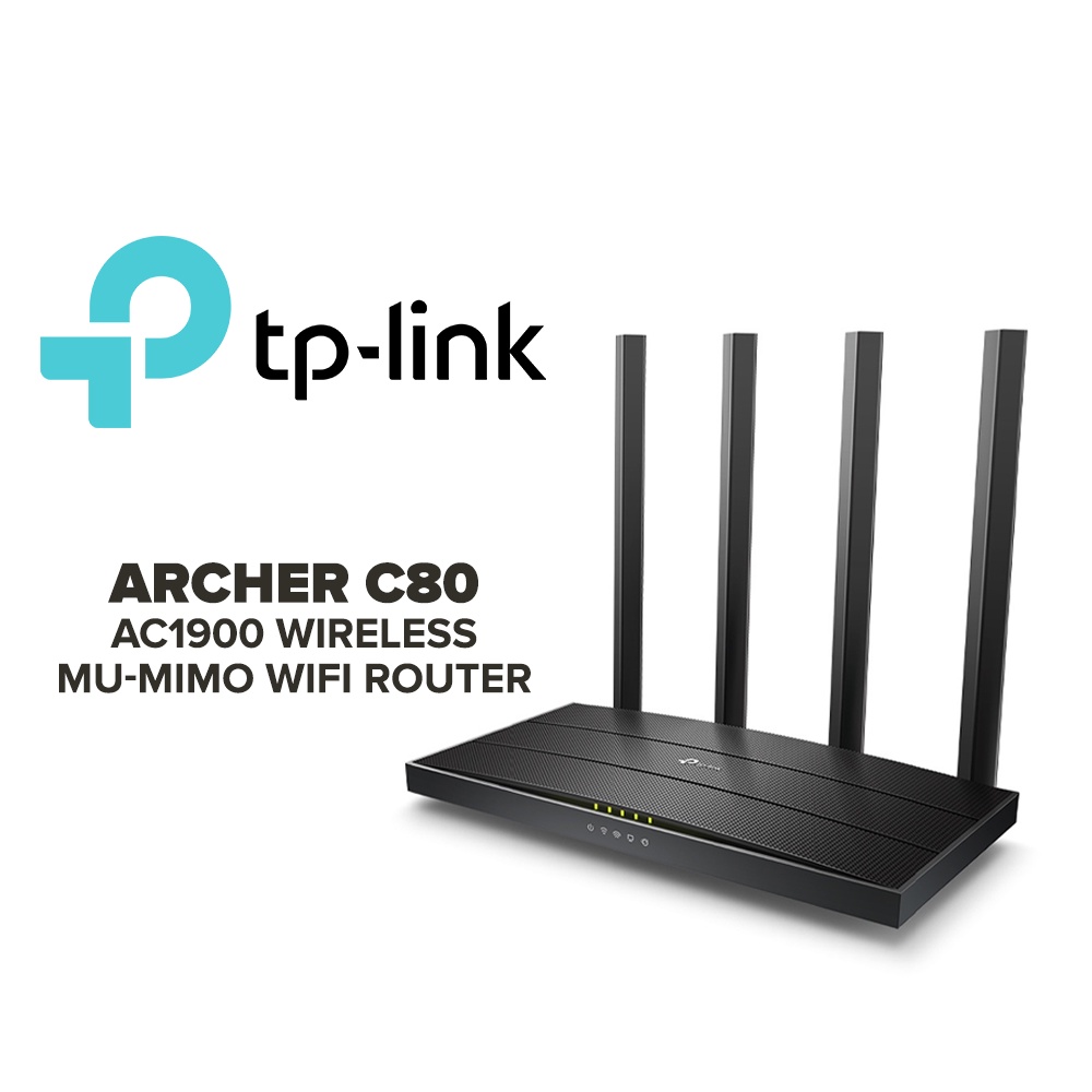 TPLink Archer C80 AC1900 2.4GHz & 5GHz Dual Band Wireless MUMIMO Wi