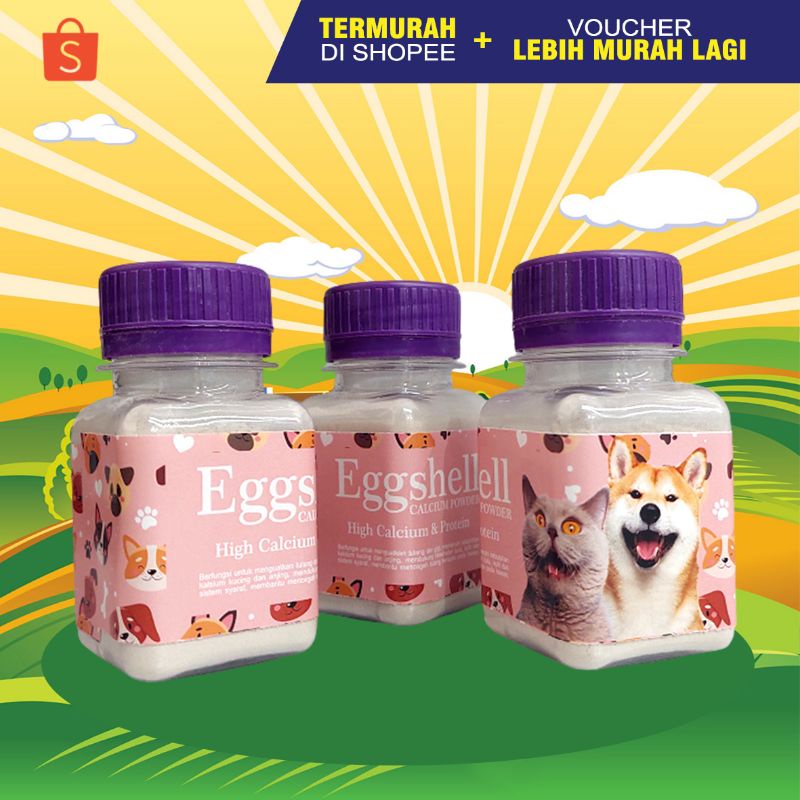 Egg SHELL POWDER Vitamins Of Cat Eggshells Calcium Cat Protein Cat Vitamins Bone & Tooth Cats