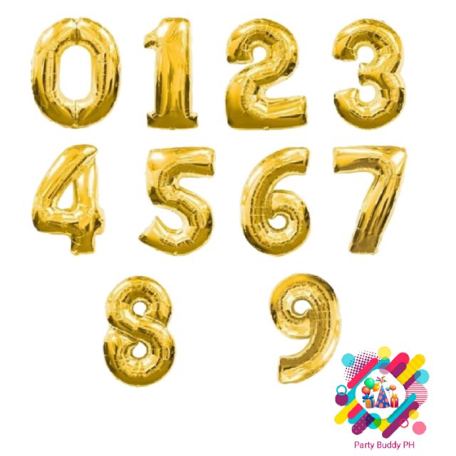 big foil number balloons