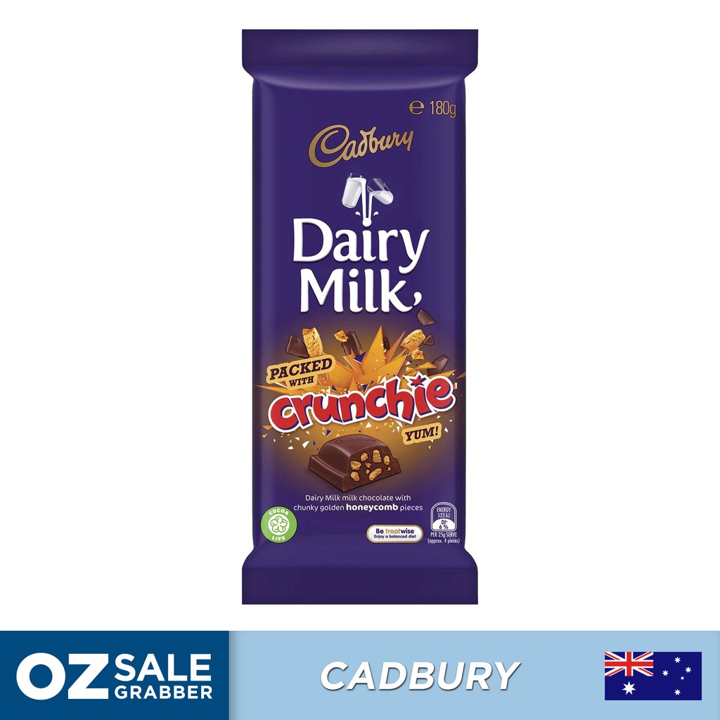 OZSALEGRABBER | Cadbury Dairy Milk with Crunchie 180g | Shopee Philippines