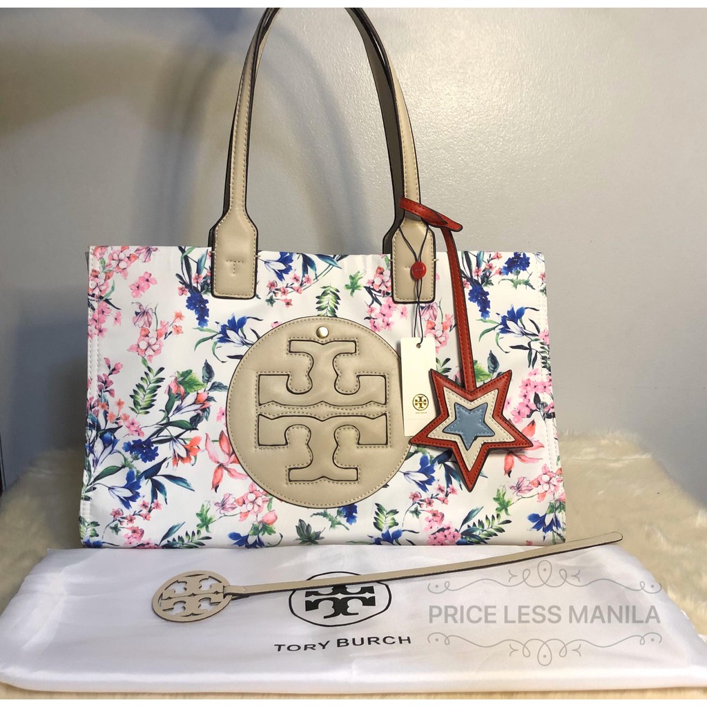 TORY BURCH ELLA FLORAL TOTE BAG | Shopee Philippines