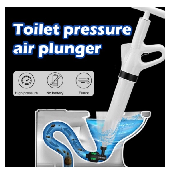 Toilet Cleaner Drain Declogger Air Plunger High Pressure Toilet Plunger
