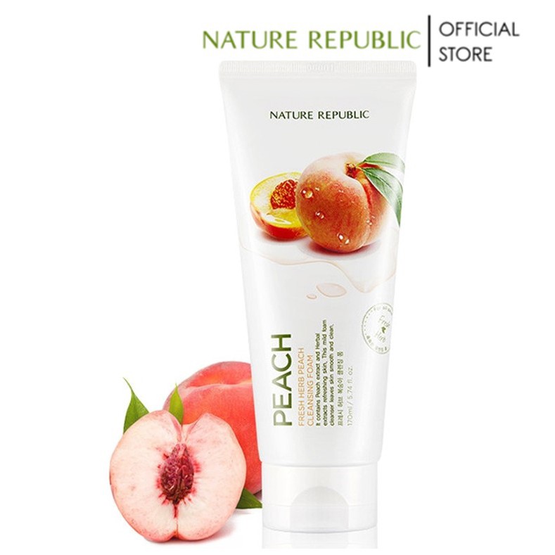 peach cleansing foam nature republic