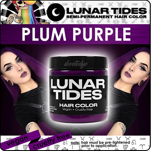 Lunar Tides Plum Purple Semi-Permanent Magenta Hair Dye - ilovetodye