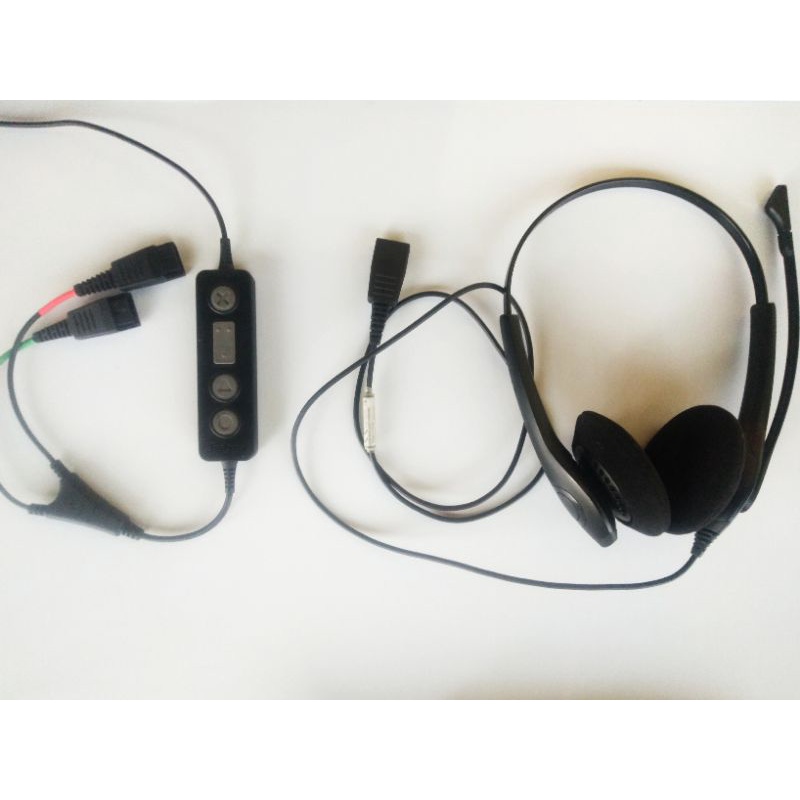 Jabra Biz 1500 Duo Quick Disconnect Headset with Link 265 YTrainer