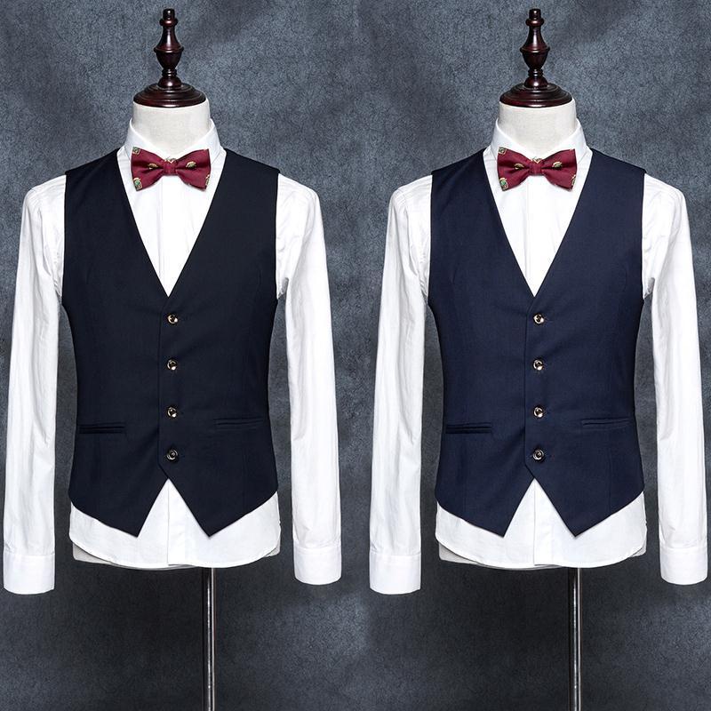 ₪Vest men s suit Korean style trendy suit thin section small slim British  formal wear young hair sty | Shopee Philippines