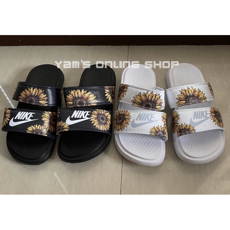 women's nike sunflower slides