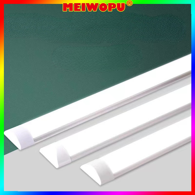 (4 PCS) 120cm Led Strip Lamp Square Arc Integrated Household Fluorescent Purification Light Tube
