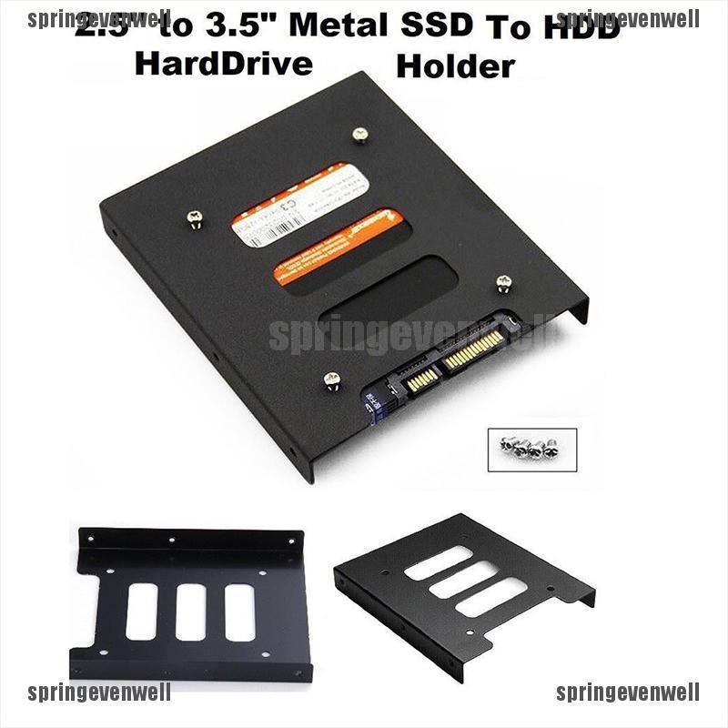 Springevenwell 2 5 To 3 5 Ssd Hdd Metal Adapter Mounting Bracket Hard Drive Holder For Pc Shopee Philippines