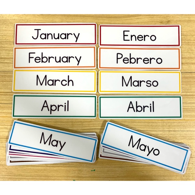 Months Of The Year Laminated Cards Filipino And English Shopee Philippines 5534