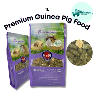 Premium Guinea Pig Food with Puffing Alfalfa Pellets and Protein 1 Liter
