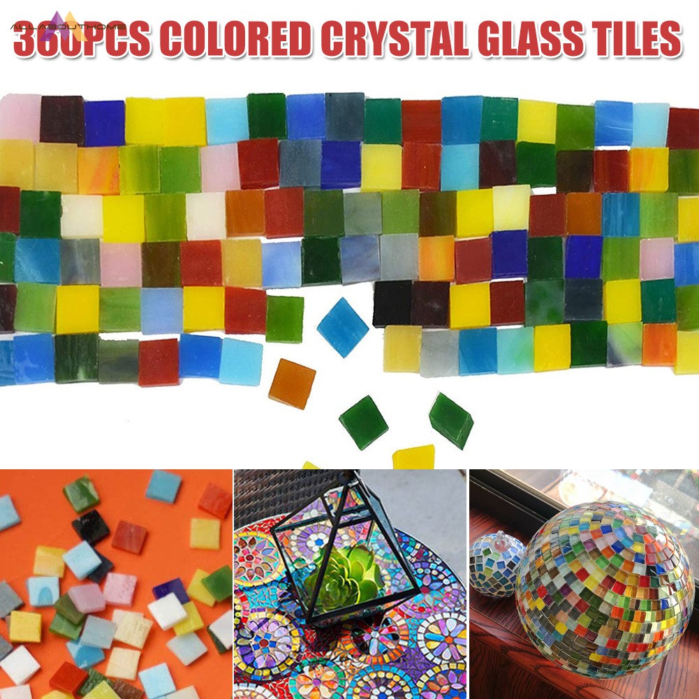 360 Pieces Mosaic Tiles Stained Glass, Stained Glass Tiles