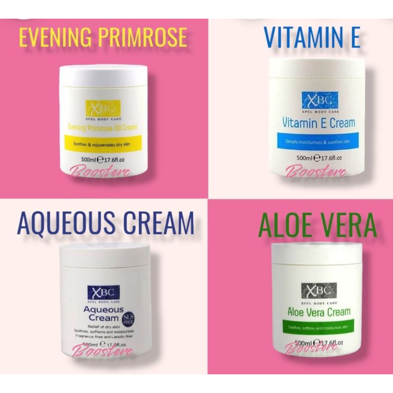 XBC VITAMIN E CREAM, EVENING PRIMROSE CREAM, ALOE VERA CREAM, AQUEOUS