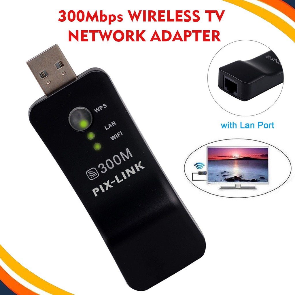 300Mbps Portable Wireless WiFi Range Extender for Smart TV Network ...